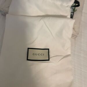 Gucci Ivory Shoe dust Bag with drawstring